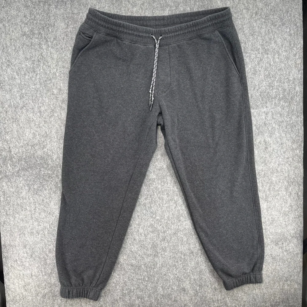 Original Weatherproof Vintage Sweatpants Mens 2XL Grey Fleece Tapered Joggers